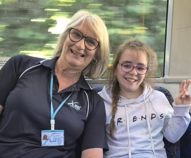 Sue and Client on Transport skill